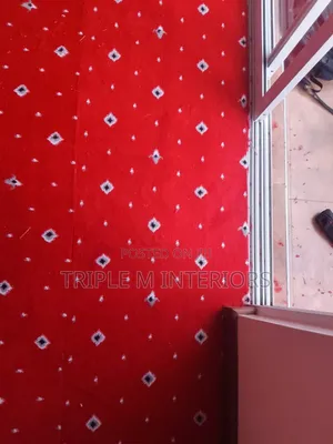 Opulent Red Vip Floor Carpet | Refined Dotted Texture