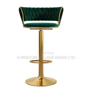 Barstool; Faux Leather Adjustable Seating Bar Stool