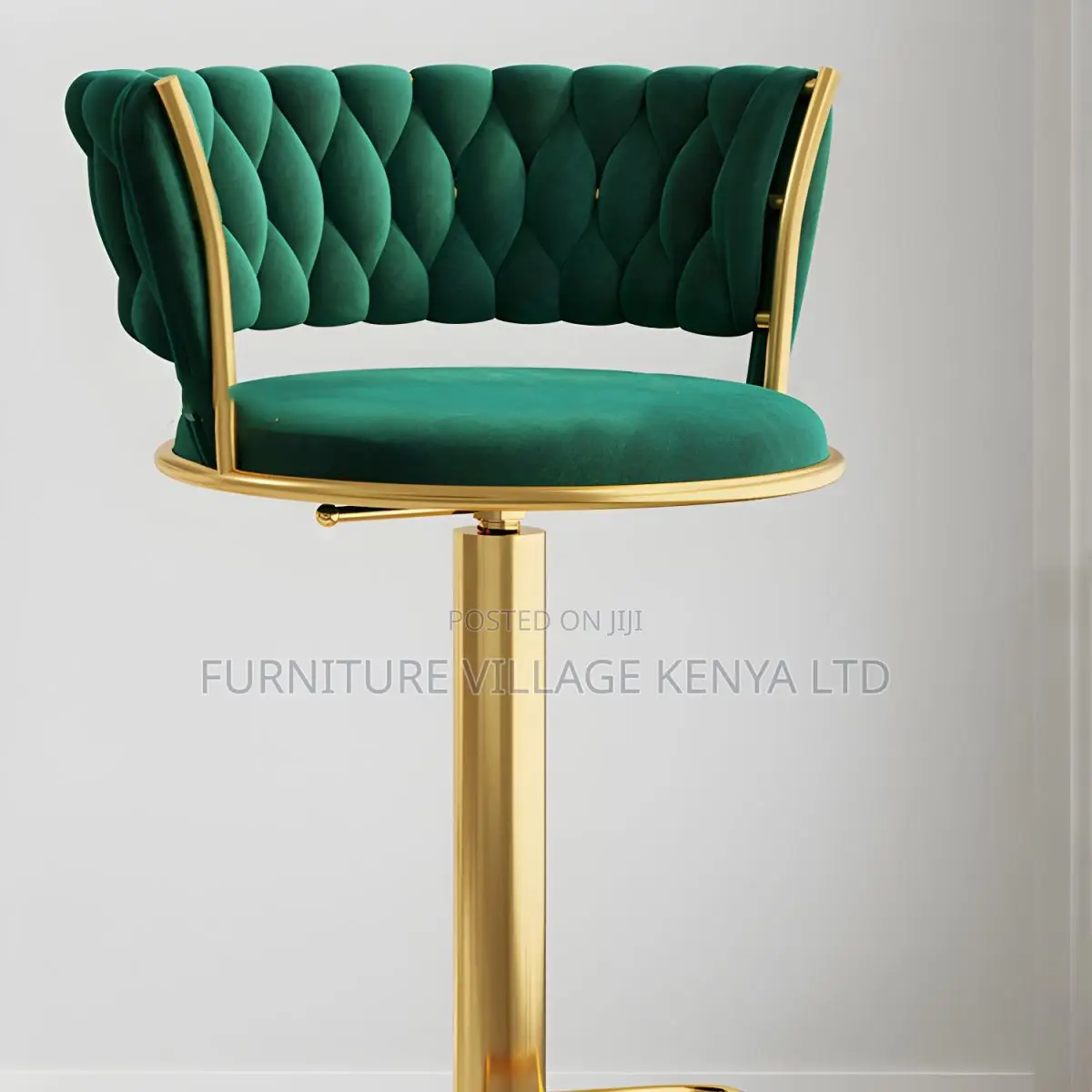 Barstool; Faux Leather Adjustable Seating Bar Stool