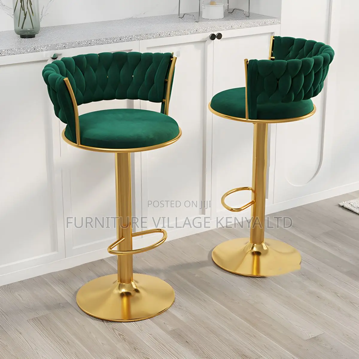 Barstool; Faux Leather Adjustable Seating Bar Stool