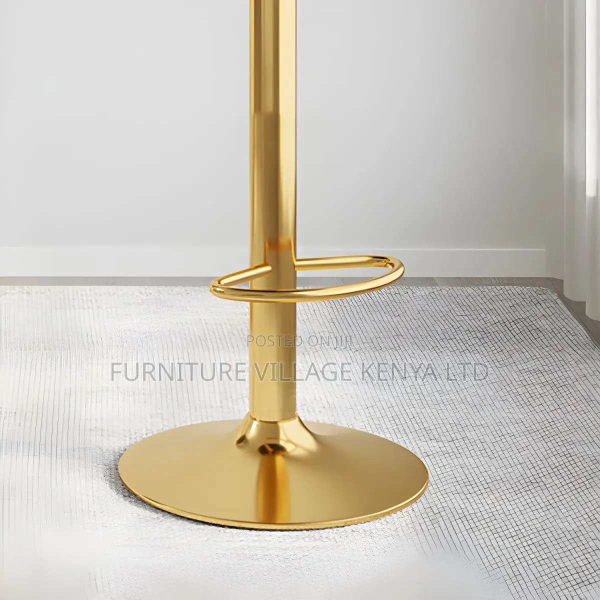 Barstool; Faux Leather Adjustable Seating Bar Stool