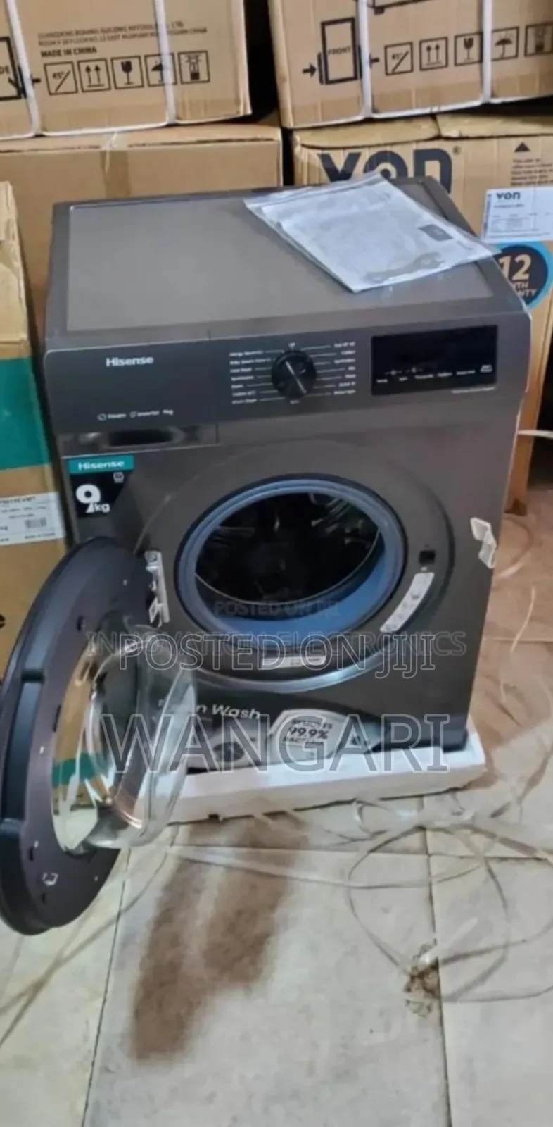 Washing and Spinning Hisense 9kgs Front Load Washing Machine