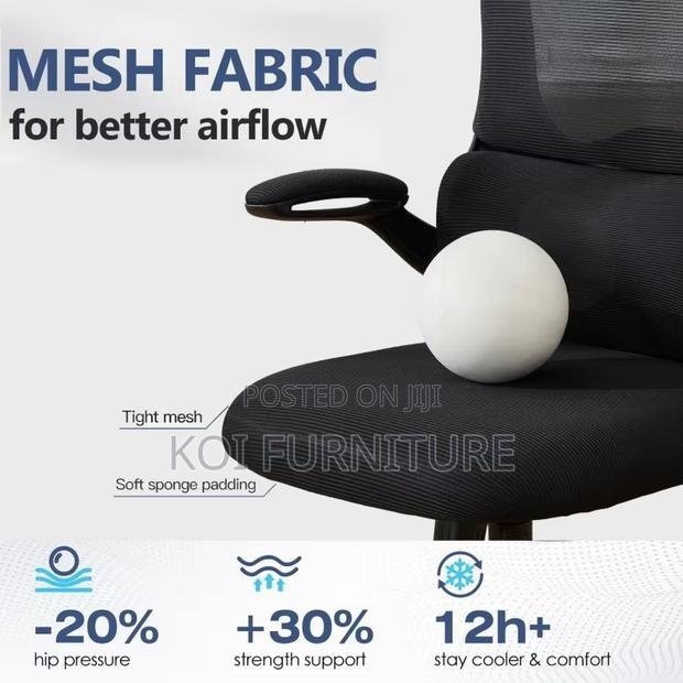 Office Chairs; Ergonomic Style Office Chair With 3d Headrest - thumbnail 4