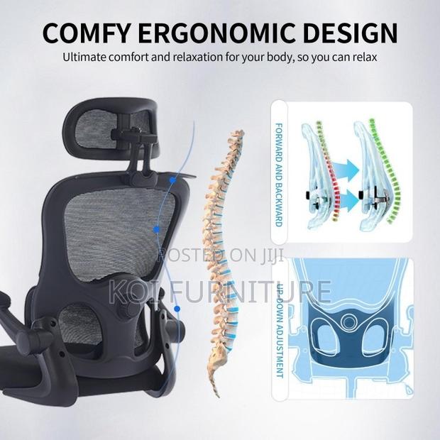 Office Chairs; Ergonomic Style Office Chair With 3d Headrest - thumbnail 7
