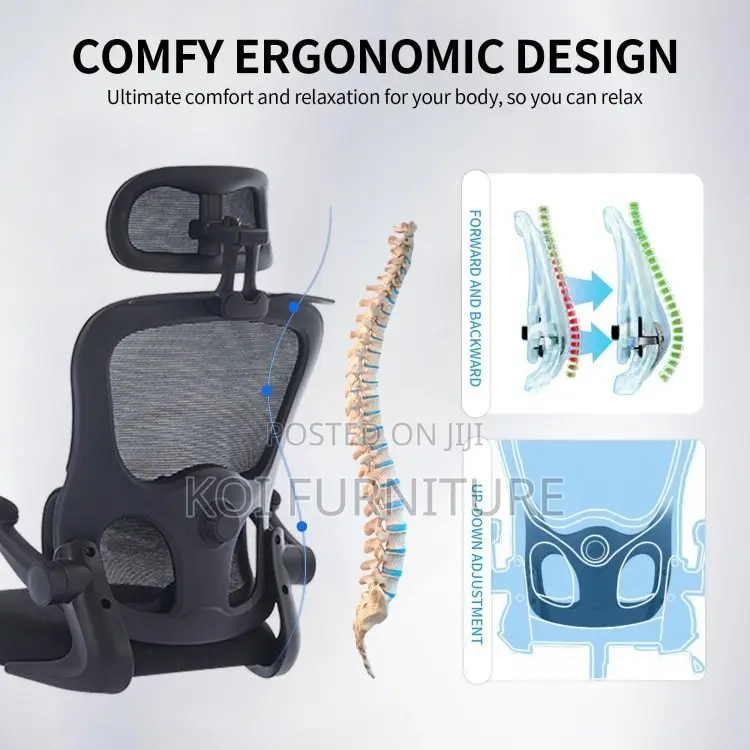 Office Chairs; Ergonomic Style Office Chair With 3d Headrest