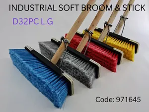 Industrial Soft Broom With Stick – Heavy Duty Cleaning - Bn
