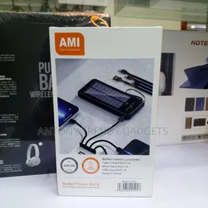Ami Am-26 Solar Power Bank 20000mah Dual Usb Fast Charge