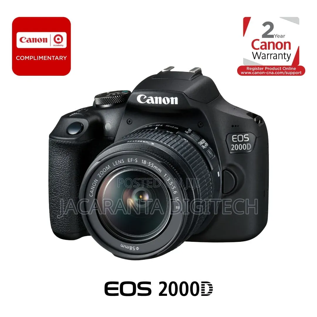 Canon Eos 2000d DSLR Camera With 18-55mm Lens