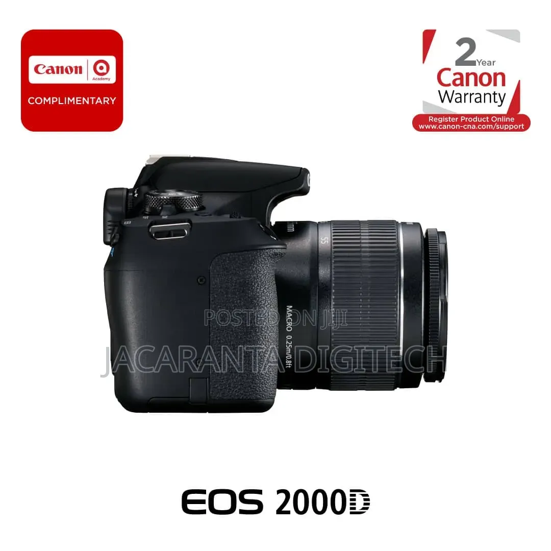 Canon Eos 2000d DSLR Camera With 18-55mm Lens