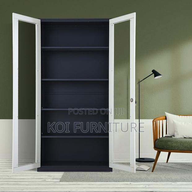 Office Cabinets; Two Doors Executive Cabinet With Adjustable Shelves - thumbnail 3