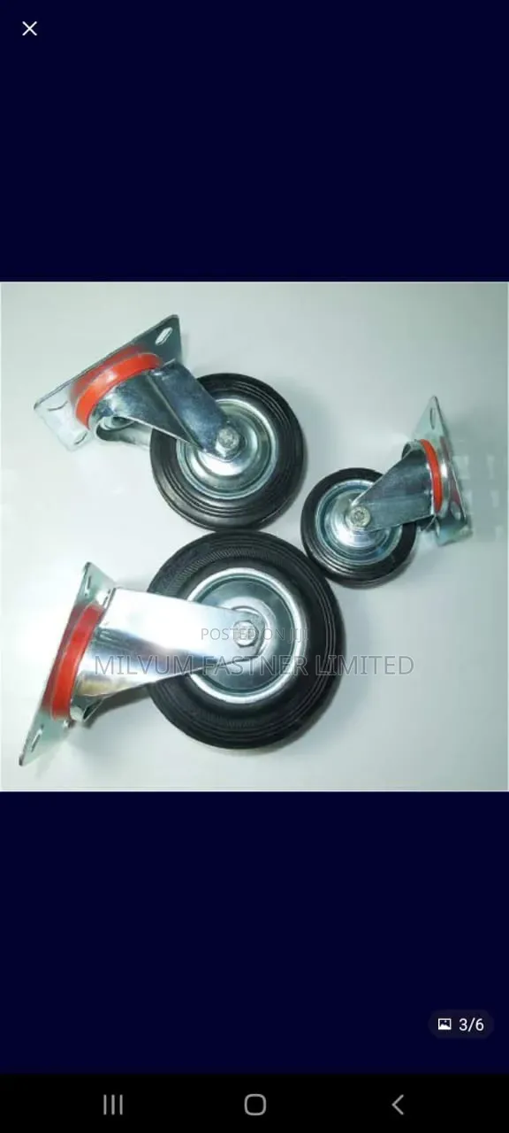 Hd Rubber Castor Wheels