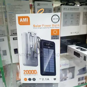 20000mah Ami Am-26 Solar Power Bank Dual Usb Output