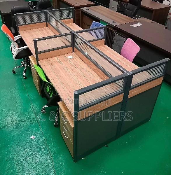 4-Way Office Workstation (With Drawers)