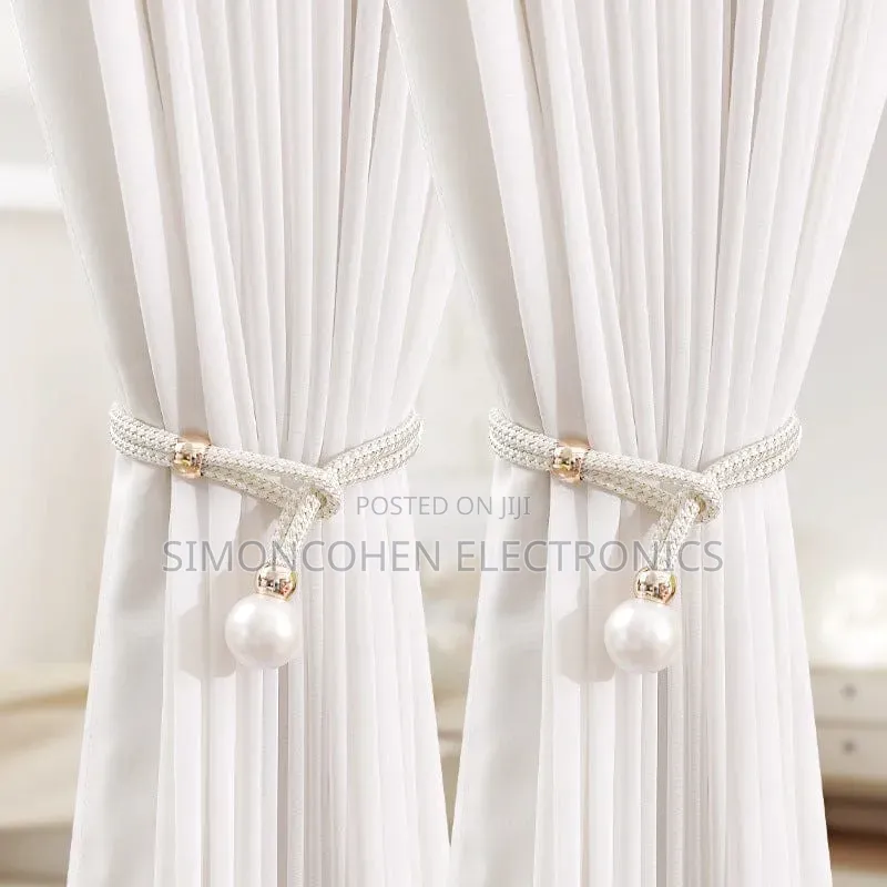 2pcs Shining Pearl Curtain Tieback