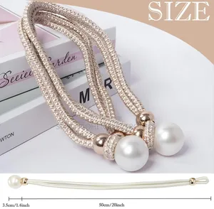 2pcs Shining Pearl Curtain Tieback