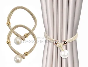 2pcs Shining Pearl Curtain Tieback