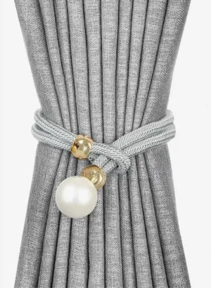 2pcs Shining Pearl Curtain Tieback