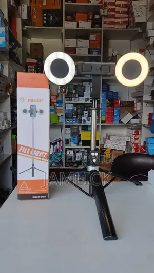 Selfie / Tripod Stand With 2 Ring Lights - Aw