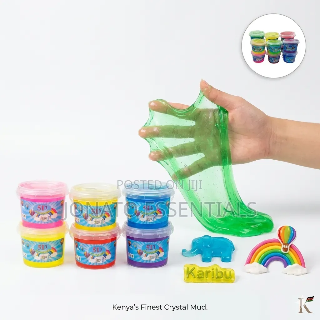 5d Crystal Mud Slime Sensory Toy for Kids - Colorful Non-Sticky