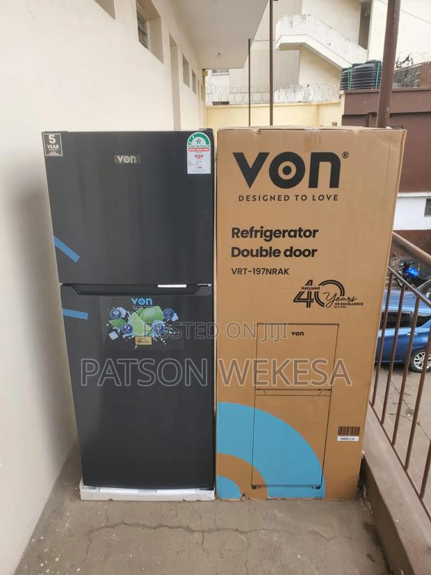 Von 197 Litres VRT-197nrak Double Door Fridge, No Frost