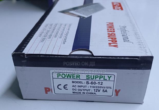 60 Watts (12v × 5a) 12v 5a CCTV Power Supply (Open Frame)