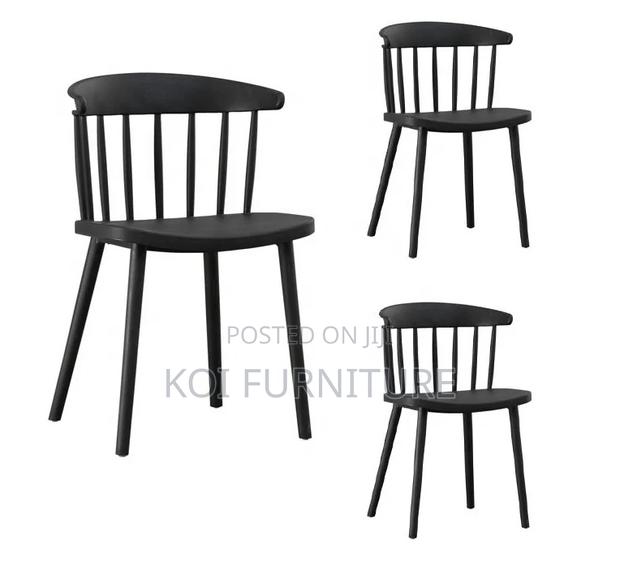 Dining Chairs; Plastic Armless Events Outdoor Dining Chairs - thumbnail 2