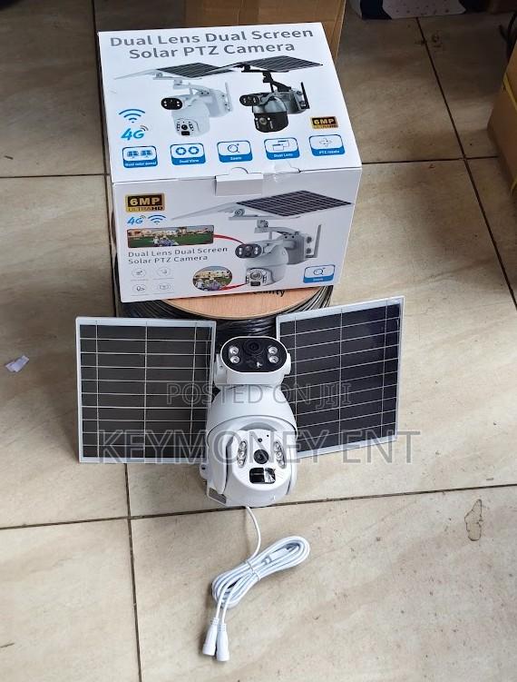 Ubox 6mp Dual Lens Solar Powered PTZ Camera Dual Panel