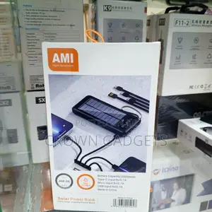Solar Power Bank 20000mah Ami Am-26 Dual Usb Output