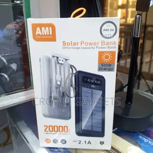 Ami Am-26 Solar Charger 20000mah Outdoor Power Bank