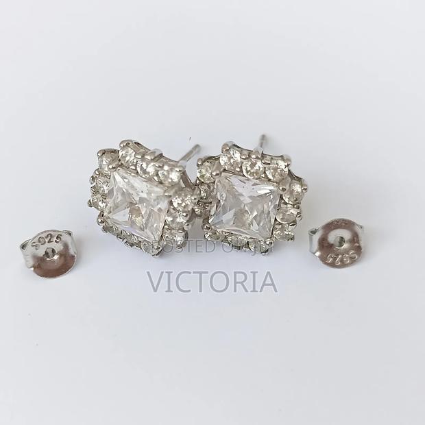 Elegant Silver Crystal Earrings - thumbnail 2