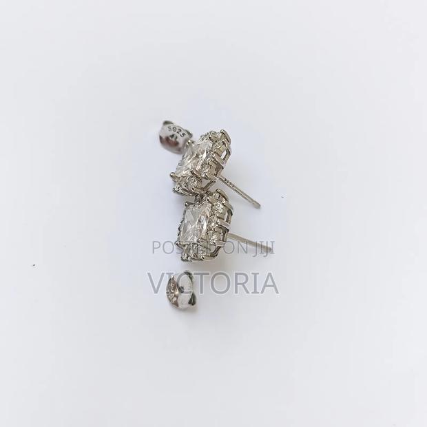 Elegant Silver Crystal Earrings - thumbnail 3