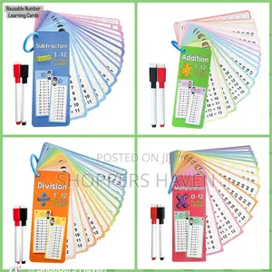 Reusable Number Learning Cards