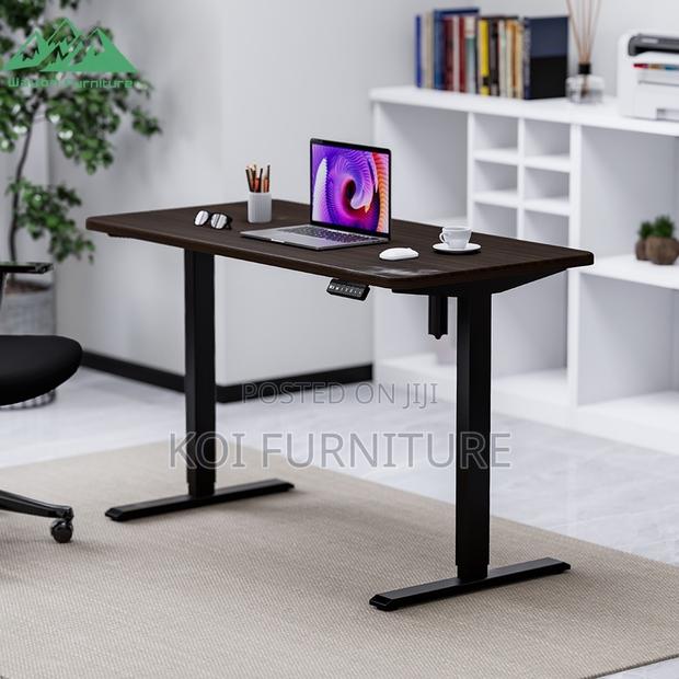 Office Desk; Modern Sit Stand Engineered Comfort Adjustabe Height Desk - thumbnail 4