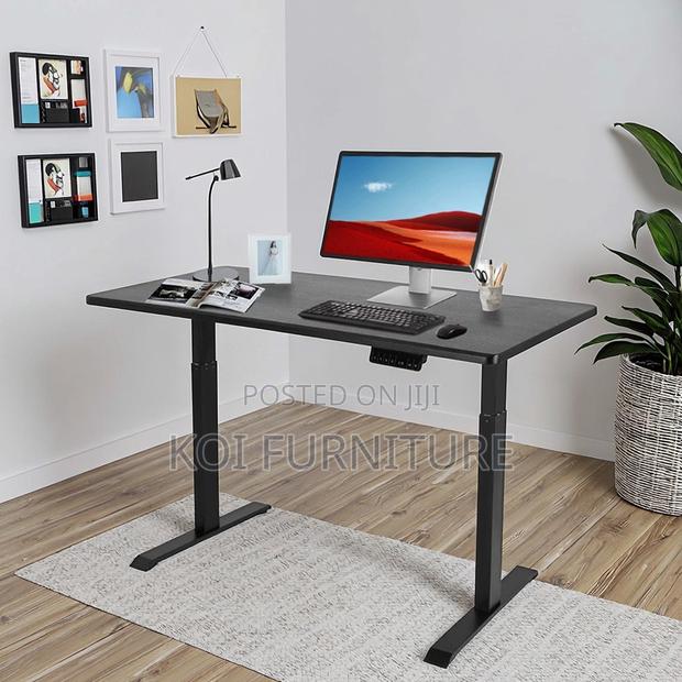 Office Desk; Modern Sit Stand Engineered Comfort Adjustabe Height Desk - thumbnail 5