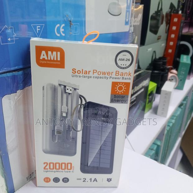 Ami Am-26 Solar Charger 20000mah With Led Torch Light - thumbnail 3