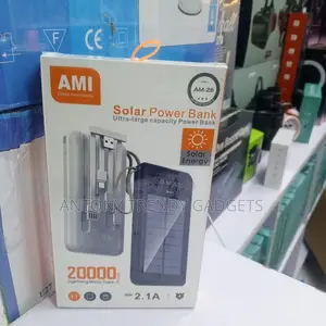 Ami Am-26 Solar Charger 20000mah With Led Torch Light