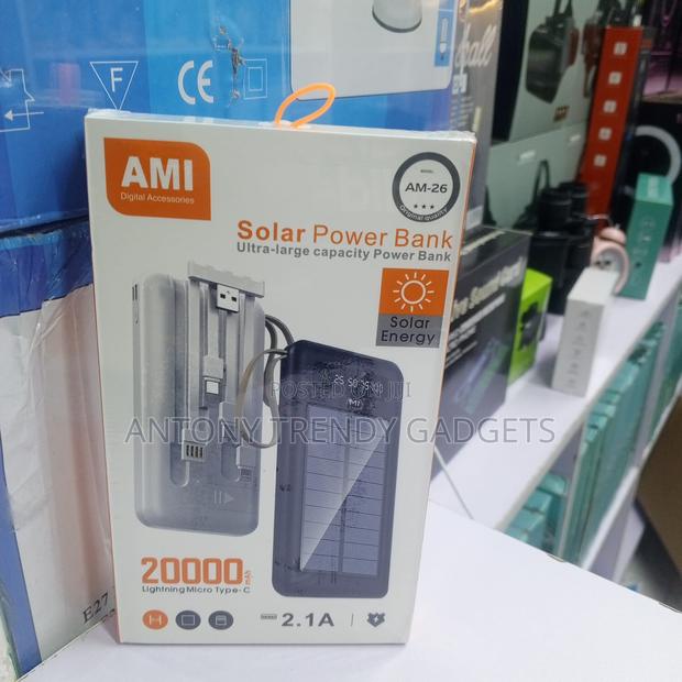 Ami Am-26 Solar Charger 20000mah With Led Torch Light - thumbnail 4