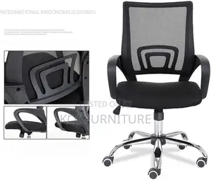 Office Chairs; Medium Backrest Mesh Breathable Clerical Office Seat
