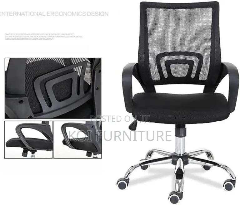 Office Chairs; Medium Backrest Mesh Breathable Clerical Office Seat