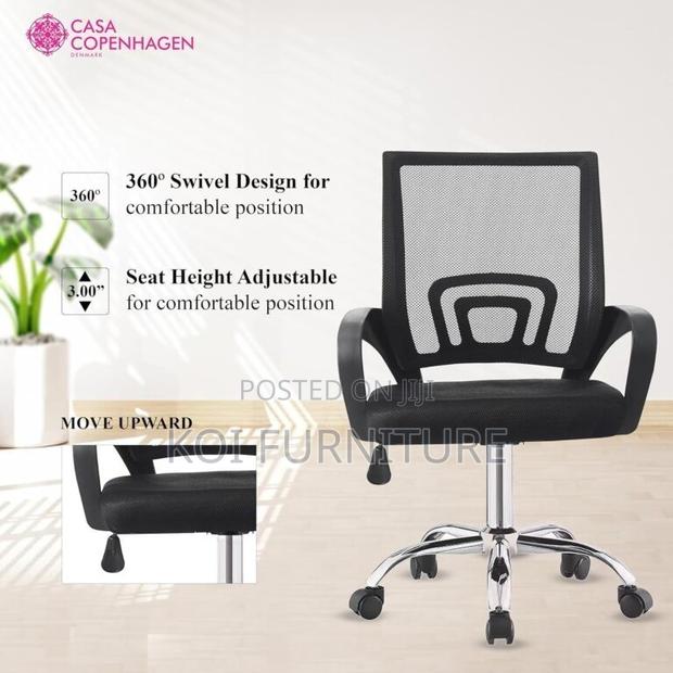 Office Chairs; Medium Backrest Mesh Breathable Clerical Office Seat - thumbnail 5