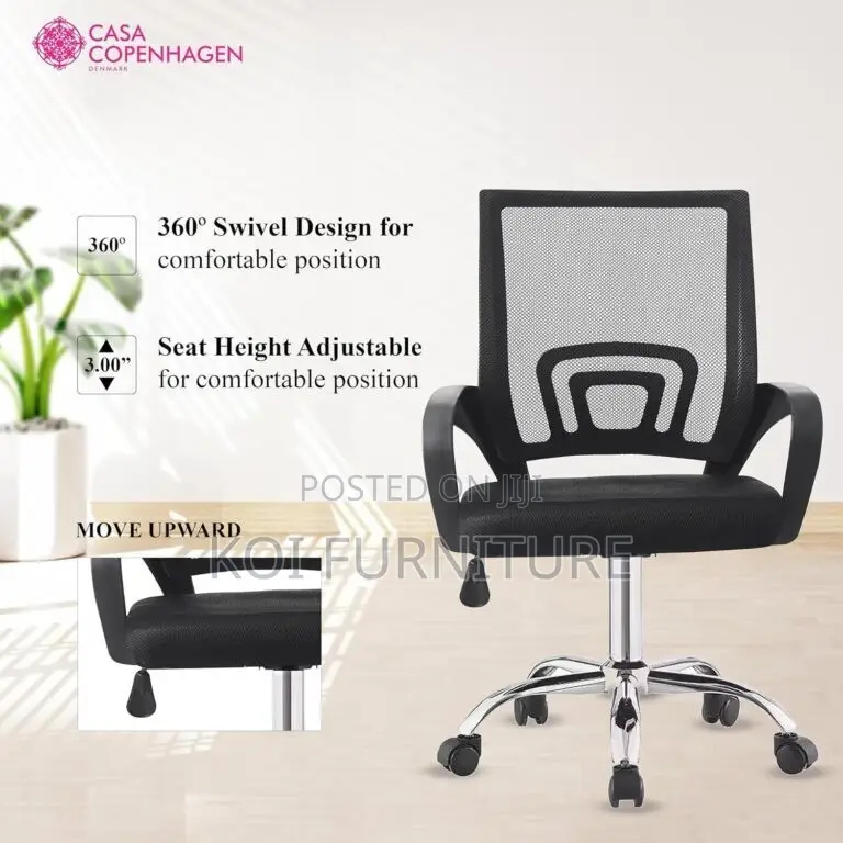 Office Chairs; Medium Backrest Mesh Breathable Clerical Office Seat