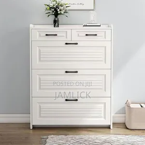 90cm Bucket Flip Shoe Cabinet With Hanging Rack - Th