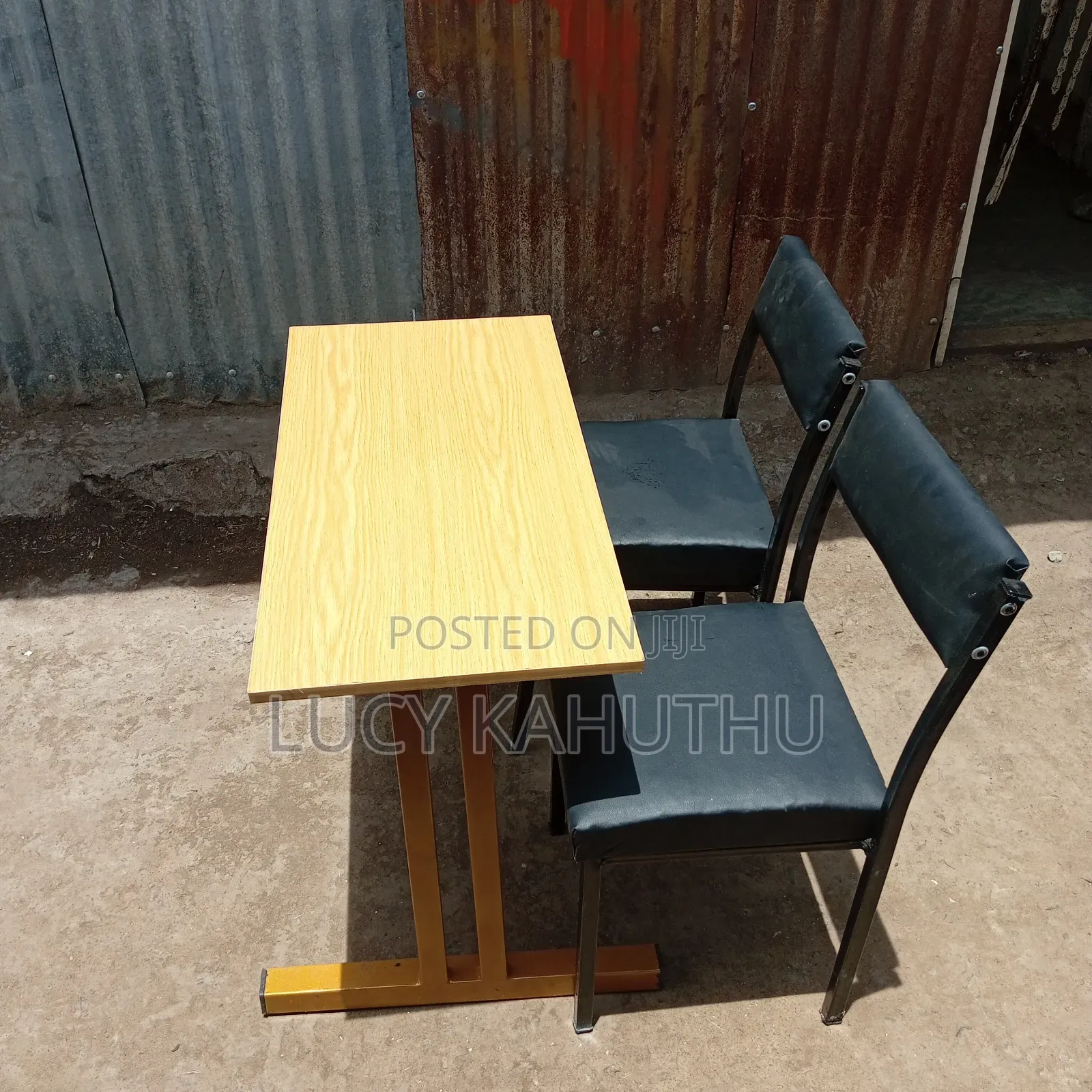 Office Table With Powder Coated Frame With Carina Chairs