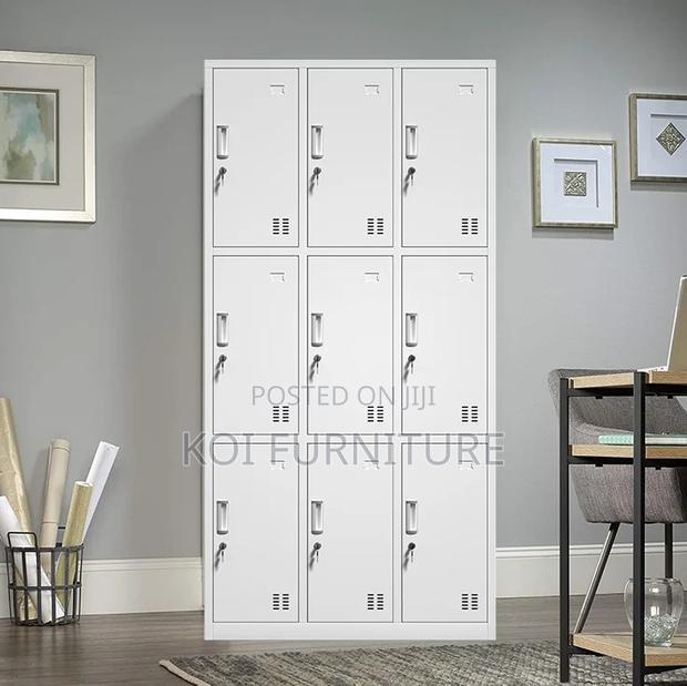 Office Cabinet; 9 Drawers Modern Grey Executive Cabinet for Documents - thumbnail 2