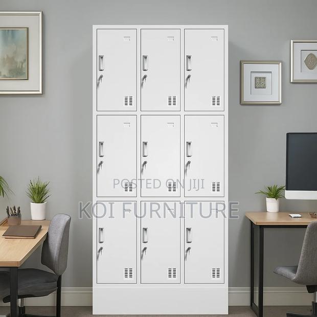 Office Cabinet; 9 Drawers Modern Grey Executive Cabinet for Documents - thumbnail 3