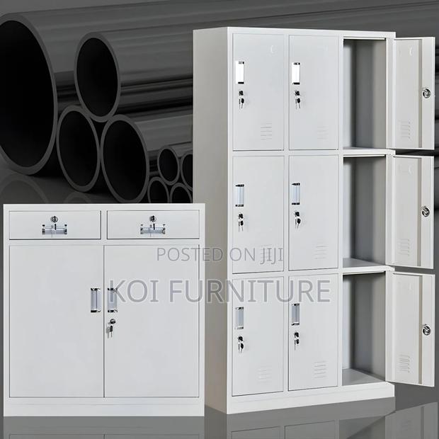 Office Cabinet; 9 Drawers Modern Grey Executive Cabinet for Documents - thumbnail 5