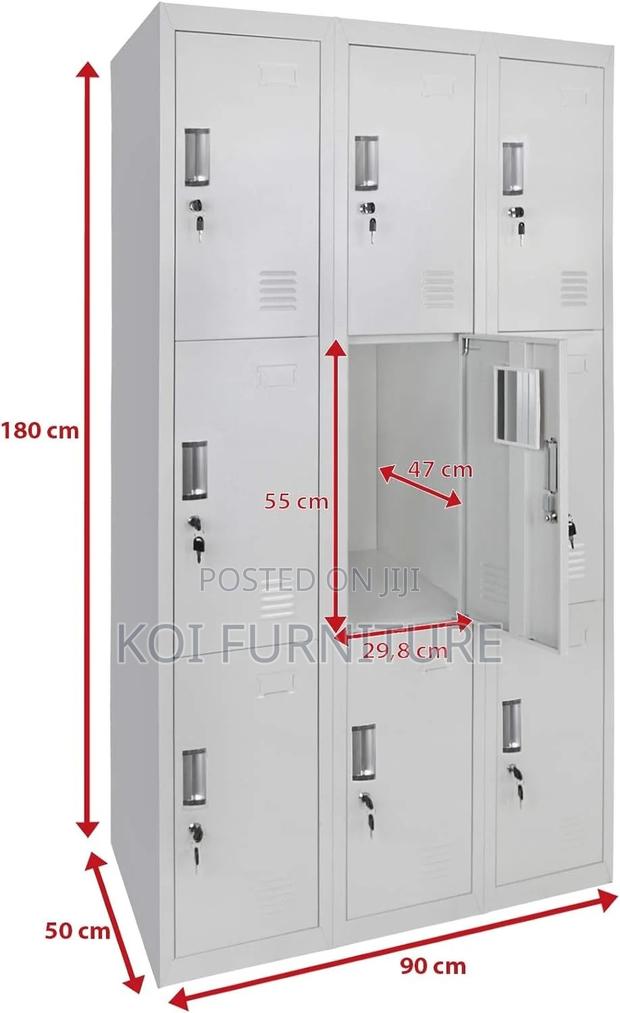 Office Cabinet; 9 Drawers Modern Grey Executive Cabinet for Documents - thumbnail 8