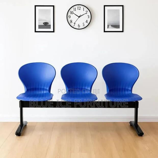 3 Seater Plastic Office Bench Chair