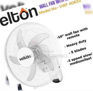  Veltons 16 Inch Wall Fan With Remote – Powerful Quiet Cooling