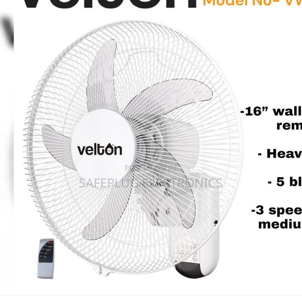 Veltons Wall Mounted Fan – Remote - main view
